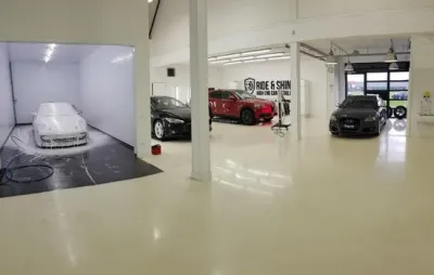The clean, white interior walls of an industrial building constructed with Advantage Formwork.